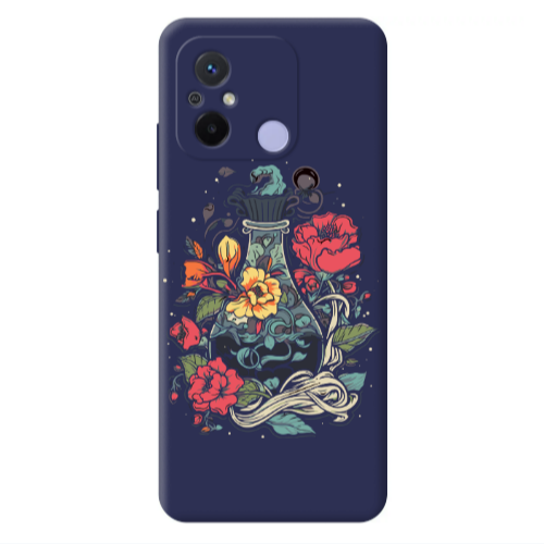 Xiaomi Redmi 12C Magic vase Dark blue Colored Silicone TPU Θήκη