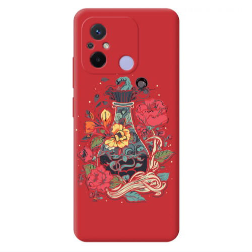 Xiaomi Redmi 12C Magic vase Red Colored Silicone TPU Θήκη