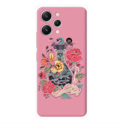 Xiaomi Redmi 12 Magic vase Pink Colored Silicone TPU Θήκη