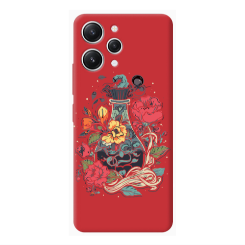 Xiaomi Redmi 12 Magic vase Red Colored Silicone TPU Θήκη