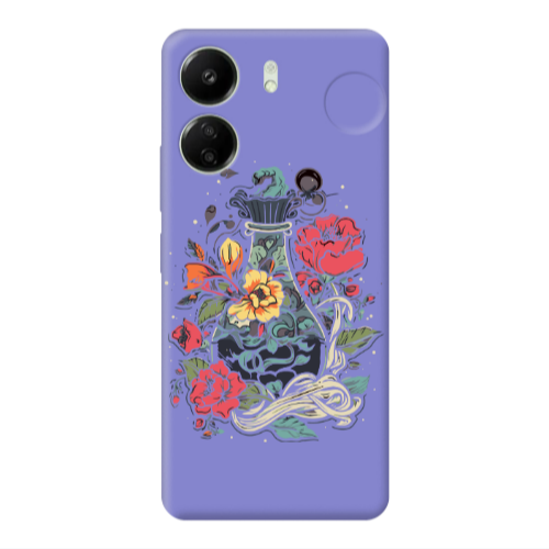 Xiaomi Redmi 13C Magic vase Purple Colored Silicone TPU Θήκη