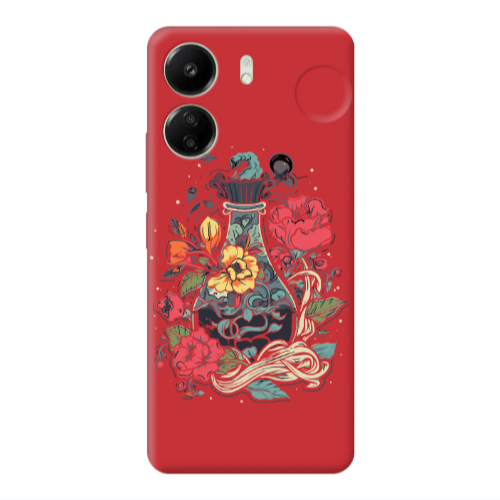 Xiaomi Redmi 13C Magic vase Red Colored Silicone TPU Θήκη