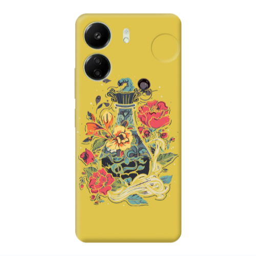 Xiaomi Redmi 13C Magic vase Yellow Colored Silicone TPU Θήκη
