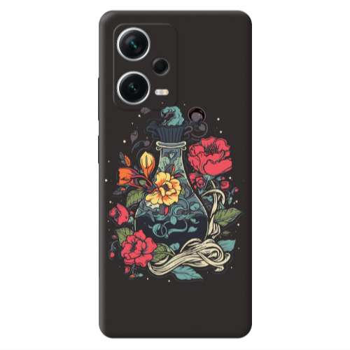 Xiaomi Poco X5 Magic vase Black Colored Silicone TPU Θήκη