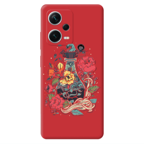 Xiaomi Poco X5 Magic vase Red Colored Silicone TPU Θήκη