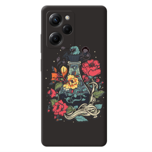 Xiaomi Poco X5 Pro Magic vase Black Colored Silicone TPU Θήκη