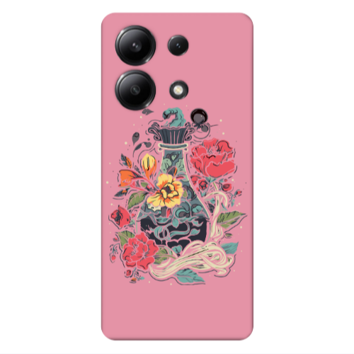Xiaomi Redmi Note 13 4G Magic vase Pink Colored Silicone TPU Θήκη