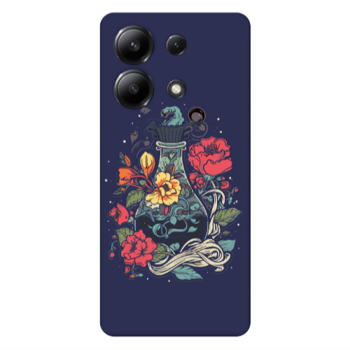 Xiaomi Redmi Note 13 4G Magic vase Dark blue Colored Silicone TPU Θήκη