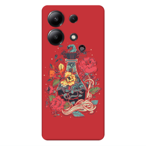 Xiaomi Redmi Note 13 4G Magic vase Red Colored Silicone TPU Θήκη