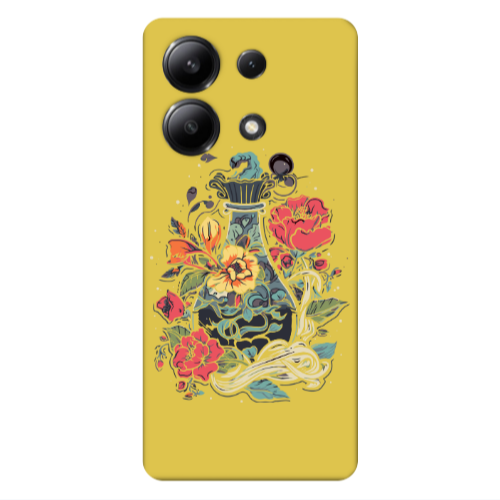 Xiaomi Redmi Note 13 4G Magic vase Yellow Colored Silicone TPU Θήκη