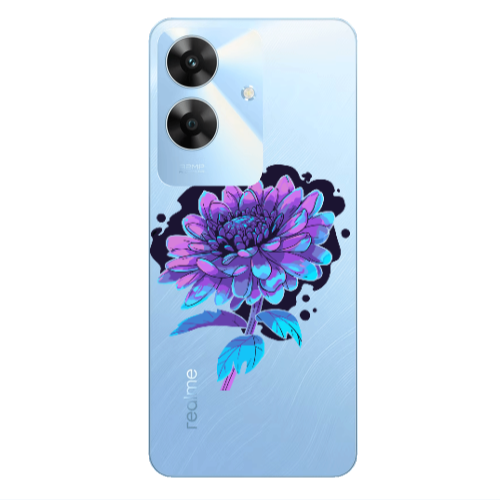 Realme Note 60 Witch flower Transparent Silicone TPU Θήκη