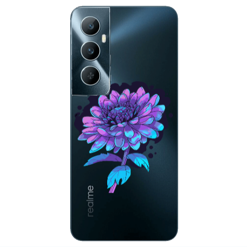 Realme C65 Witch flower Transparent Silicone TPU Θήκη