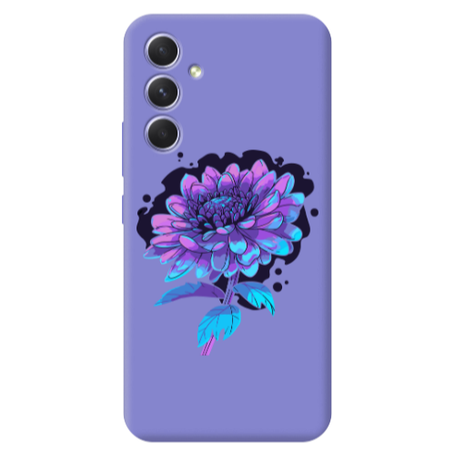 Samsung A56 Witch flower Purple Colored Silicone TPU Θήκη