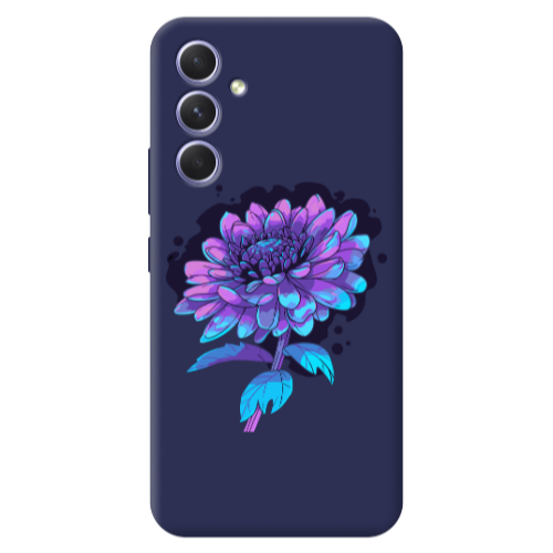 Samsung A56 Witch flower Dark blue Colored Silicone TPU Θήκη