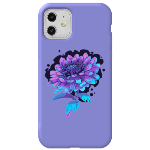 Apple iPhone 11  Witch flower Purple Colored Silicone TPU Θήκη