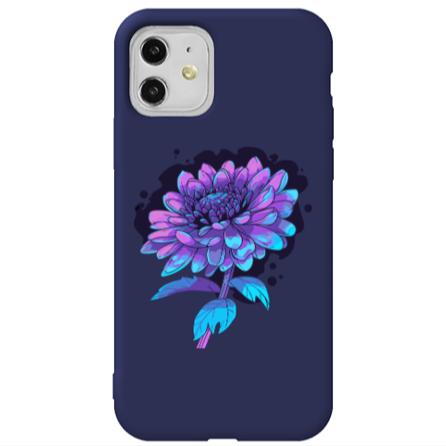 Apple iPhone 11  Witch flower Dark blue Colored Silicone TPU Θήκη