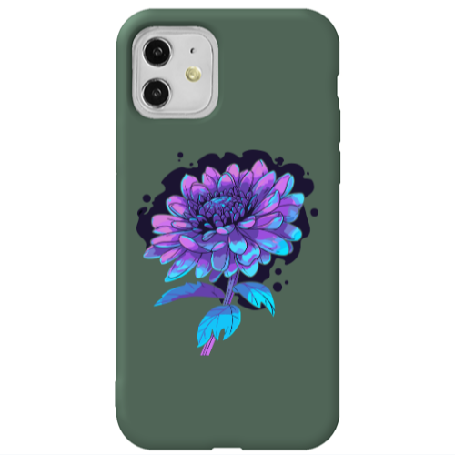 Apple iPhone 11  Witch flower Dark Green Colored Silicone TPU Θήκη