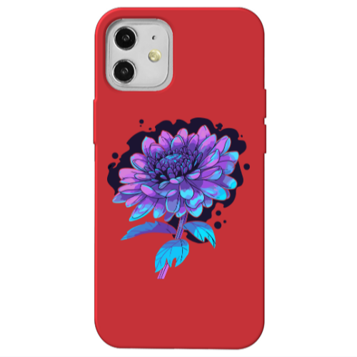 Apple iPhone 12 Witch flower Red Colored Silicone TPU Θήκη