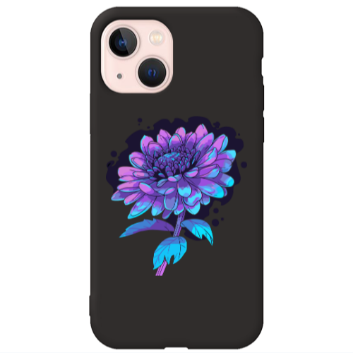 Apple iPhone 13 Witch flower Black Colored Silicone TPU Θήκη