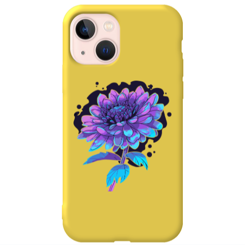 Apple iPhone 13 Witch flower Yellow Colored Silicone TPU Θήκη