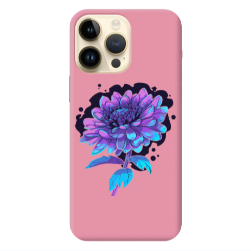 Apple iPhone 13 Pro Max Witch flower Pink Colored Silicone TPU Θήκη