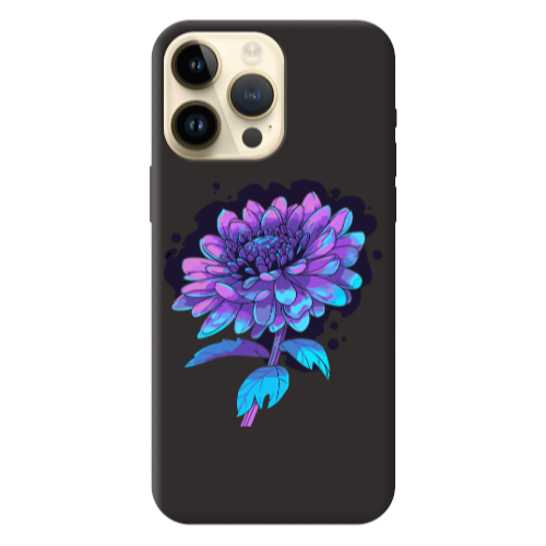 Apple iPhone 13 Pro Max Witch flower Black Colored Silicone TPU Θήκη