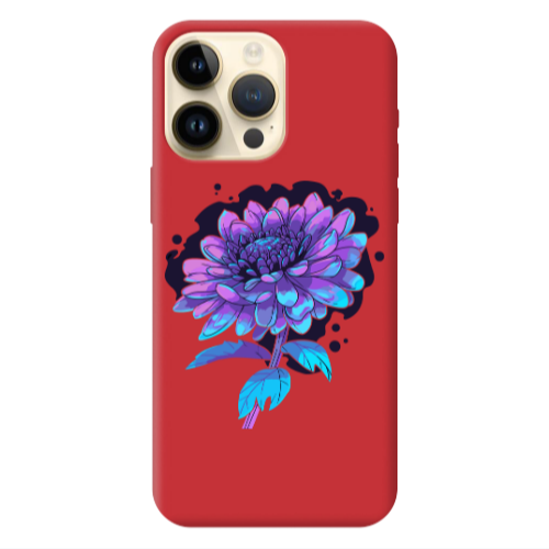 Apple iPhone 13 Pro Max Witch flower Red Colored Silicone TPU Θήκη