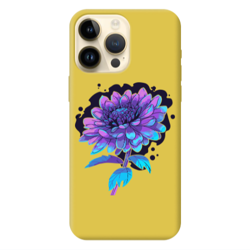 Apple iPhone 13 Pro Max Witch flower Yellow Colored Silicone TPU Θήκη
