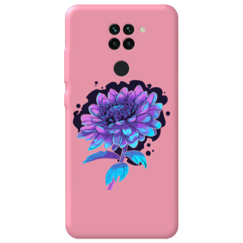 Xiaomi Redmi Note 9 Witch flower Pink Colored Silicone TPU Θήκη