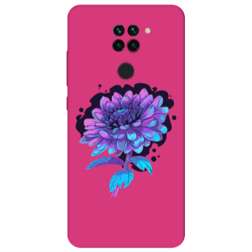 Xiaomi Redmi Note 9 Witch flower Fuchsia Colored Silicone TPU Θήκη
