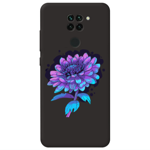 Xiaomi Redmi Note 9 Witch flower Black Colored Silicone TPU Θήκη