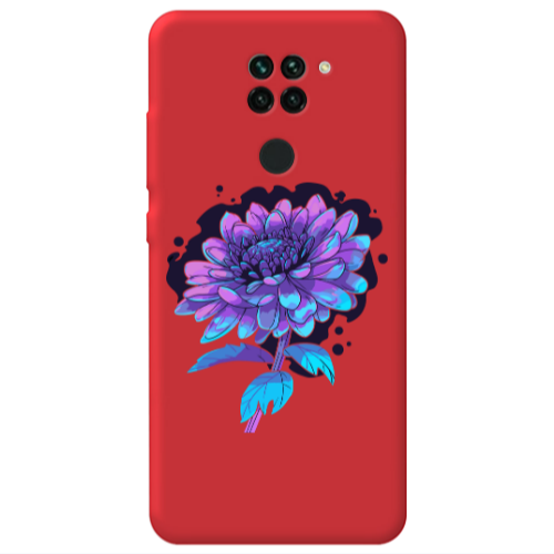 Xiaomi Redmi Note 9 Witch flower Red Colored Silicone TPU Θήκη