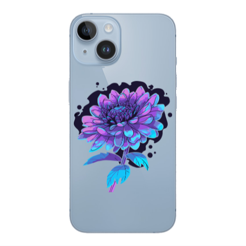 Apple iPhone 14 Plus Witch flower Transparent Silicone TPU Θήκη