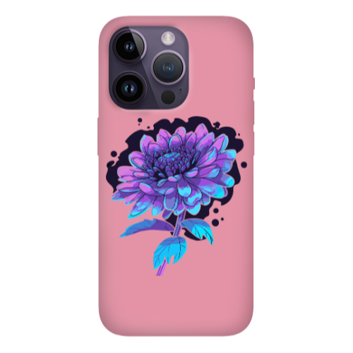 Apple iPhone 14 Pro  Witch flower Pink Colored Silicone TPU Θήκη