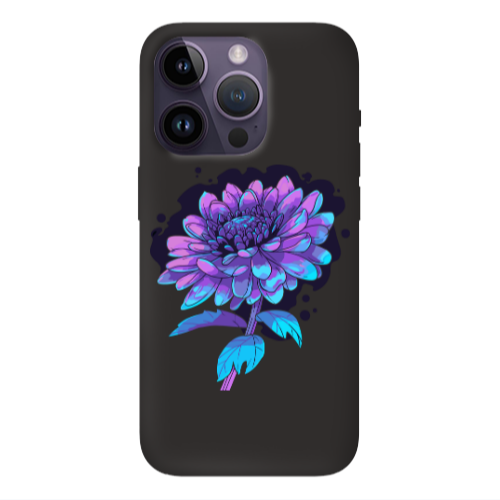 Apple iPhone 14 Pro  Witch flower Black Colored Silicone TPU Θήκη
