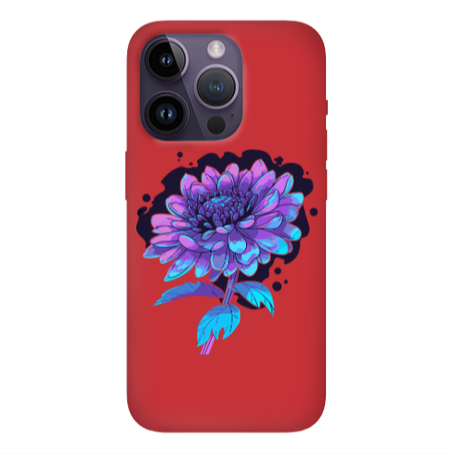 Apple iPhone 14 Pro Max Witch flower Red Colored Silicone TPU Θήκη