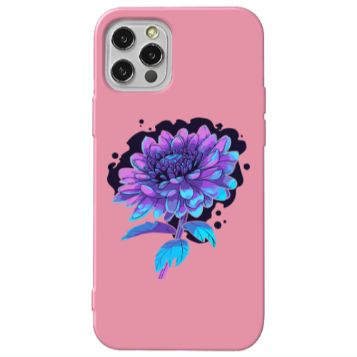 Apple iPhone 13 Pro Witch flower Pink Colored Silicone TPU Θήκη