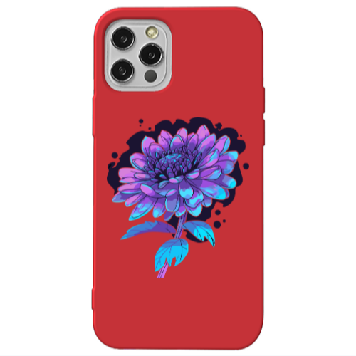 Apple iPhone 13 Pro Witch flower Red Colored Silicone TPU Θήκη