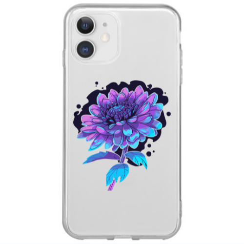 Apple iPhone 12 Mini Witch flower Transparent Silicone TPU Θήκη