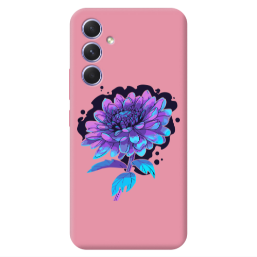 Samsung A54 Witch flower Pink Colored Silicone TPU Θήκη