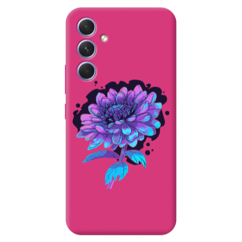 Samsung A54 Witch flower Fuchsia Colored Silicone TPU Θήκη