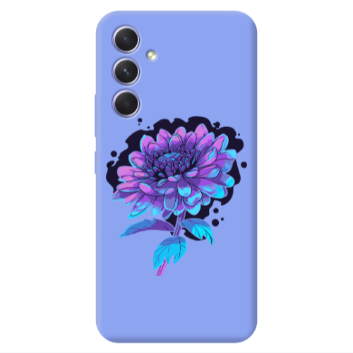 Samsung A54 Witch flower Light Purple Colored Silicone TPU Θήκη