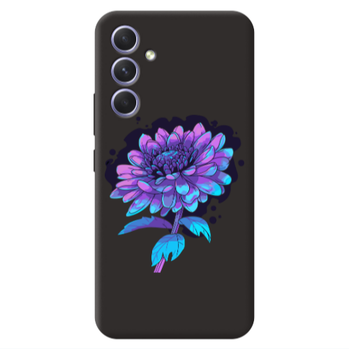 Samsung A54 Witch flower Black Colored Silicone TPU Θήκη