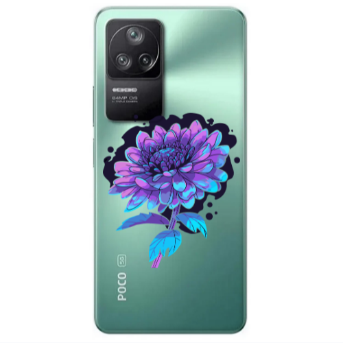 Xiaomi Poco F4 Witch flower Transparent Silicone TPU Θήκη