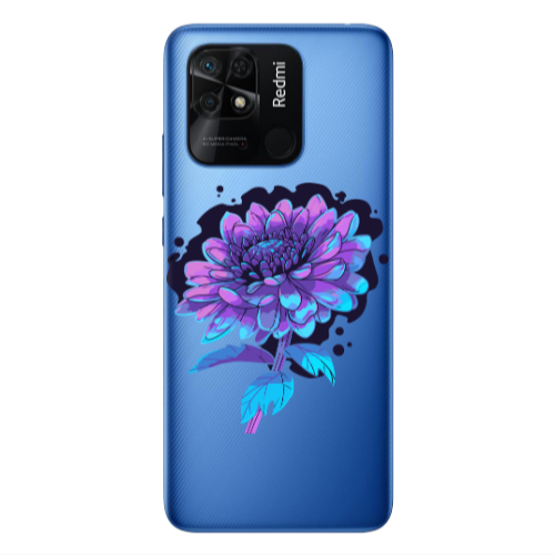 Xiaomi Poco C40 Witch flower Transparent Silicone TPU Θήκη