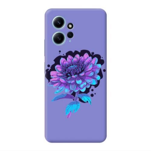 Xiaomi Redmi Note 12 4G Witch flower Purple Colored Silicone TPU Θήκη
