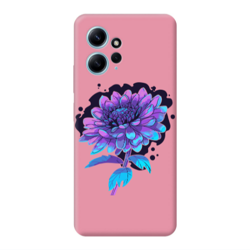 Xiaomi Redmi Note 12 4G Witch flower Pink Colored Silicone TPU Θήκη