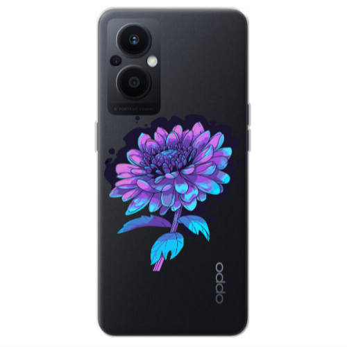 Oppo Reno 7 Lite Witch flower Transparent Silicone TPU Θήκη