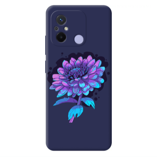 Xiaomi Redmi 12C Witch flower Dark blue Colored Silicone TPU Θήκη