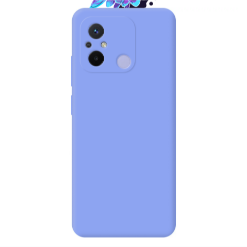 Xiaomi Redmi 12C Witch flower Light Purple Colored Silicone TPU Θήκη